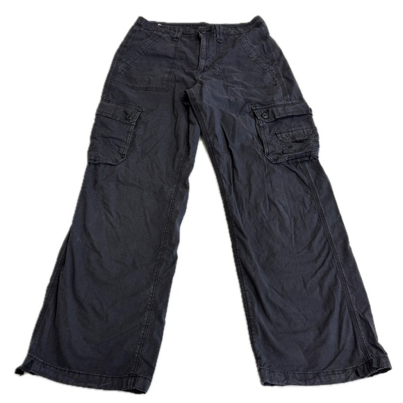 American Eagle Outfitters Pants - American Eagle Pants Womens 8 Black Cargo Stretch Wide Leg Y2K Utility Gorpcore